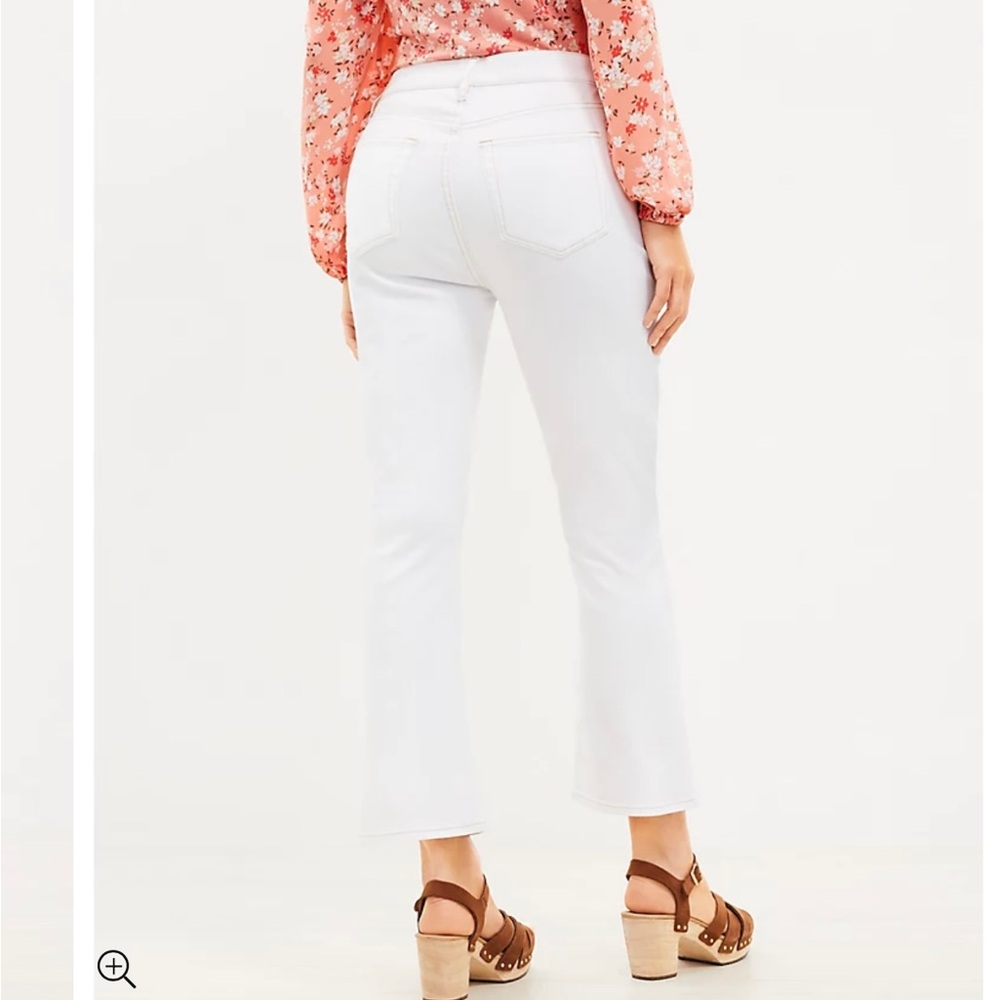 NEW Curvy High Rise Kick Crop Jeans in White